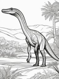 Plateosaurus Coloring Pages - Early Long-Necked Herbivore  black outline printable coloring page