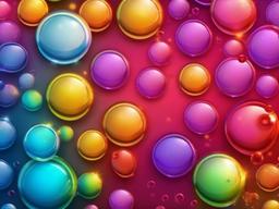 Rainbow Bubbles Background  