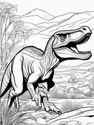 Dinosaur Coloring Pages - Velociraptor Hunting  simple coloring pages