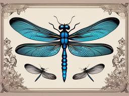 dragonfly clipart  vector style illustration