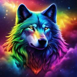 Rainbow Background Wallpaper - galaxy rainbow wolf wallpaper  