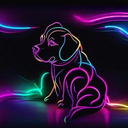 Neon Background Wallpaper - neon dog wallpaper  