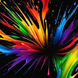 Splash Background - rainbow paint splash black background  