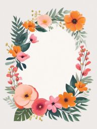 Free Floral Clipart,Decorating a wedding invitation with free floral clipart  simple, 2d flat