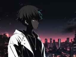 Wallpaper Black Anime Aesthetic  ,desktop background wallpaper