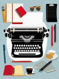 Writing clipart - writer’s notebook inspiration  vector clipart