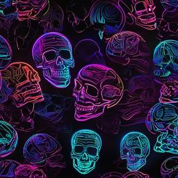 Neon Background Wallpaper - neon skull wallpaper  