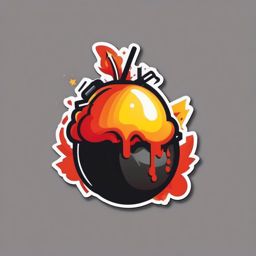 Bomb Emoji Sticker - Explosive excitement, , sticker vector art, minimalist design