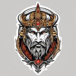 Ares Greek Mythology Tattoo - A tattoo showcasing Ares, the Greek god of war, with mythological elements.  simple color tattoo design,white background