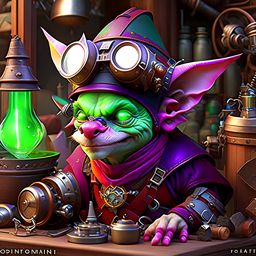 goblin inventor artificer, crafting ingenious devices and gadgets to outwit foes. 