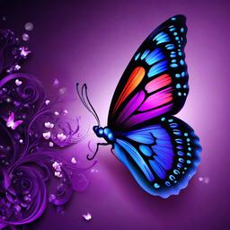 Butterfly Background Wallpaper - butterfly with purple background  
