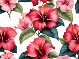 Hibiscus tattoo, Tattoos inspired by the striking and tropical hibiscus flower. colors, tattoo patterns, clean white background