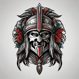 tattoo design spartan  simple vector color tattoo