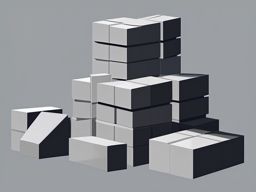 Concrete Blocks clipart - Stacks of concrete blocks used in building., ,vector color clipart,minimal