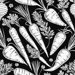 carrot clipart black and white 