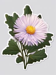 Aster Sticker - Add a touch of dainty and star-like beauty with the charming aster flower sticker, , sticker vector art, minimalist design