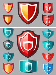 Internet Security Shield Protection clipart - Internet security shield protection, ,vector color clipart,minimal