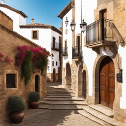 enchanted cáceres old town - sketch the enchanting old town of cáceres, a unesco world heritage site with well-preserved medieval architecture. 