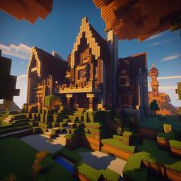 A manor in the end dimension of minecraft