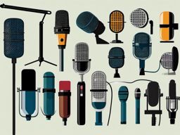 Microphone clipart - Microphone for recording audio and voice,  color clipart, vector art