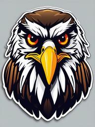 Eagle cartoon - majestic bird with sharp eyes  cartoon sticker style