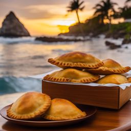 empanadas by the beach - tasting golden empanadas filled with savory or sweet fillings by the ocean. 