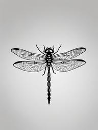 Small Dragonfly Tattoo Ideas - Ideas and inspirations for small-sized dragonfly tattoos.  simple color tattoo,minimalist,white background