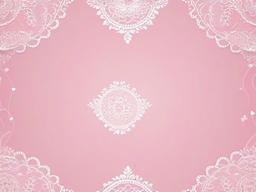 Pink Wallpaper Girly-Baby pink with delicate lace and small heart accents  background wallpaper