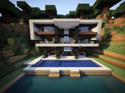 cliffside mansion with dramatic cliff views - minecraft house design ideas minecraft block style