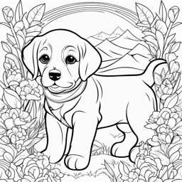 puppies cute animals coloring page 