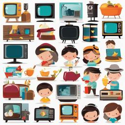 TV clipart - TV drama character  vector clipart