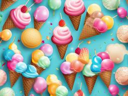 Birthday Background Wallpaper - ice cream backdrop  