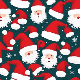 santa hat clipart - santa's iconic red hat, crowned with snowy fluff, spreading holiday cheer 