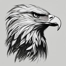 drawing of eagle  minimal rough sketch scribbles,doodles,black and white