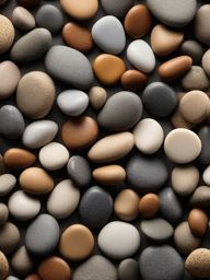 Pebbles arranged in a symmetrical and soothing pattern top view, product photoshoot realistic background, hyper detail, high resolution