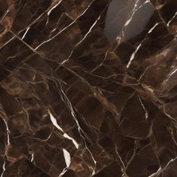 Porcelain tiles inspired by Emperador marble with a polished sheen top view, product photoshoot realistic background, hyper detail, high resolution