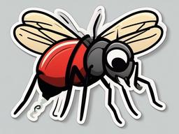 Mosquito cartoon - pesky, buzzing bloodsucker  cartoon sticker style