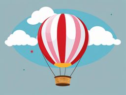 balloon clipart - floating high above the ground. 