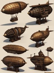 steampunk-style airship complete with propellers and gears - minecraft house ideas minecraft block style