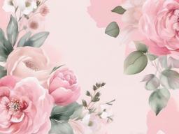 Aesthetic Wallpaper Pink-Pastel pink with soft floral details and watercolor accents  background wallpaper