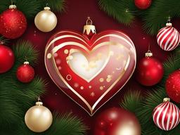 Christmas Heart Background  