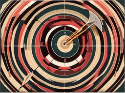 Archery Target Clipart - An archery target marked for accuracy.  color vector clipart, minimal style