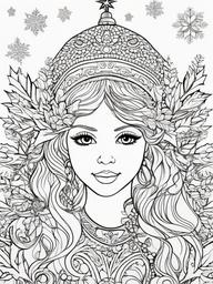 Christmas Colouring Pages Easy  outling,coloring pages,black and whit