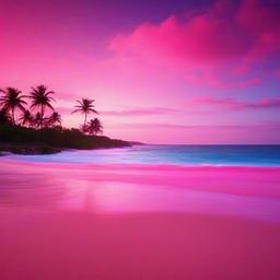 Beach Background Wallpaper - pink background beach  