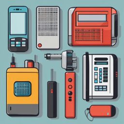 Wireless Communication Devices clipart - Wireless communication devices, ,vector color clipart,minimal