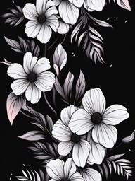 Aesthetic Black Flower Wallpaper  ,mobile iphone background wallpaper