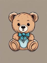 cute teddy bear tattoo small  simple vector color tattoo