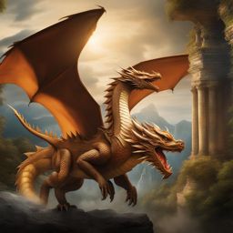 time-traveling dragon appearing in different eras of history, leaving behind temporal echoes as it journeys through time. 