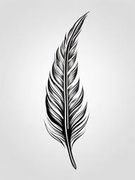 Cherokee Feather Tattoo - Feather design with Cherokee cultural influence.  simple vector tattoo,minimalist,white background