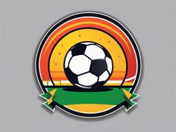 Football Sticker - Sports enthusiasm, ,vector color sticker art,minimal